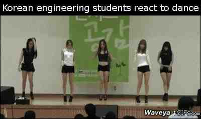Korean-students-dance-reactions.gif : 흔한남고.gif