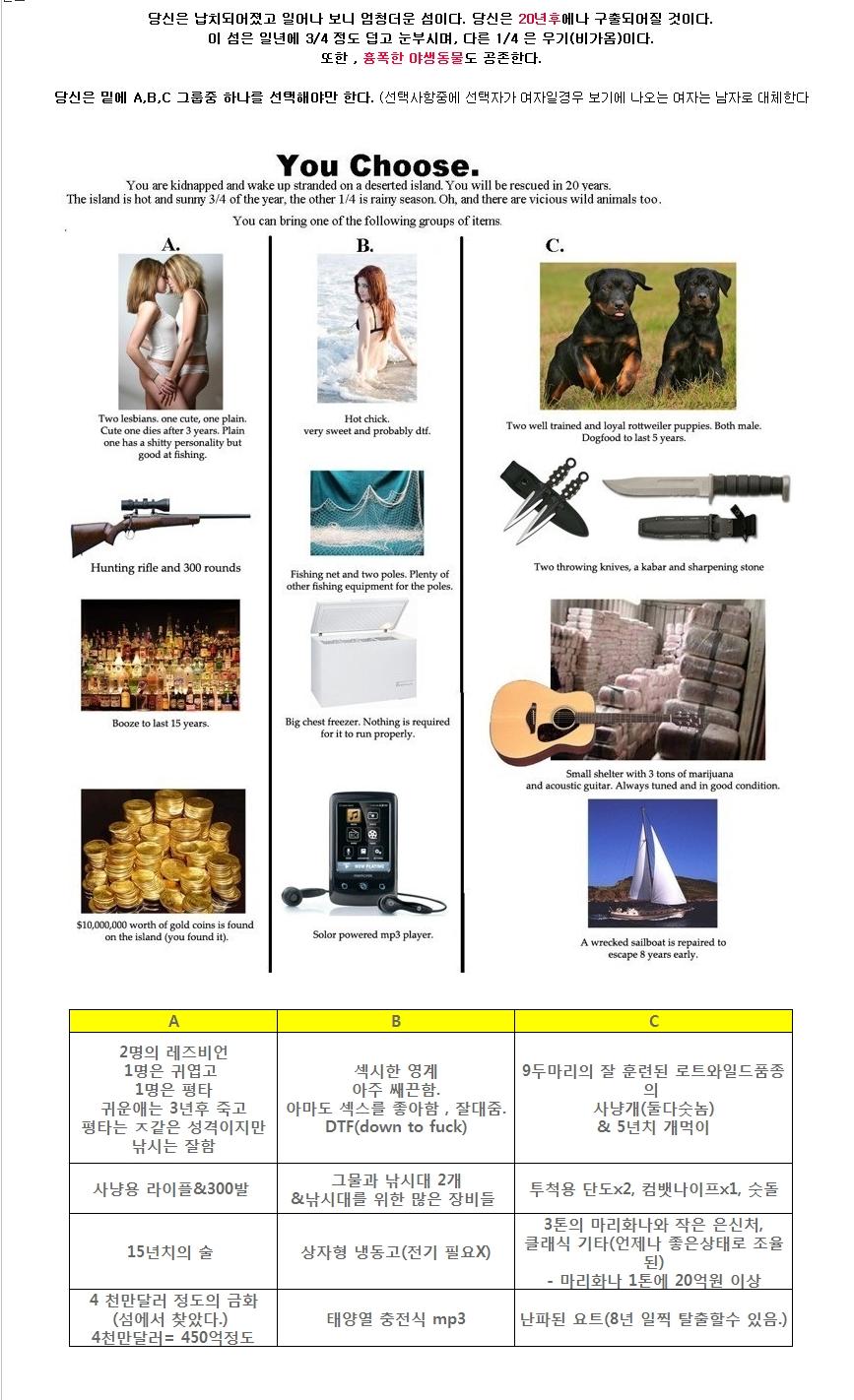 choice.jpg : 무인도에 떨어졌을때 당신의선택은.jpg